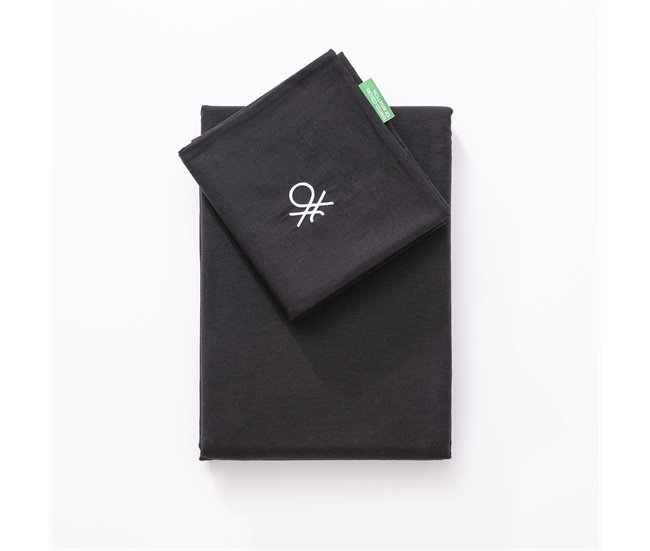Conforama Funda Nórdica BENETTON Cama 90 Cm. Color Blanco/negro