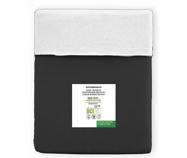 Conforama Funda Nórdica BENETTON Cama 90 Cm. Color Blanco/negro
