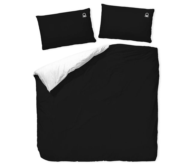 Conforama Funda nórdica BENETTON cama 90 cm. color blanco/negro
