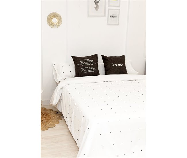Conforama Funda Nórdica Cuadrado Pequeño Cuadrado Cuadrado Pequeño - Blanco - Cama90 (160X270)