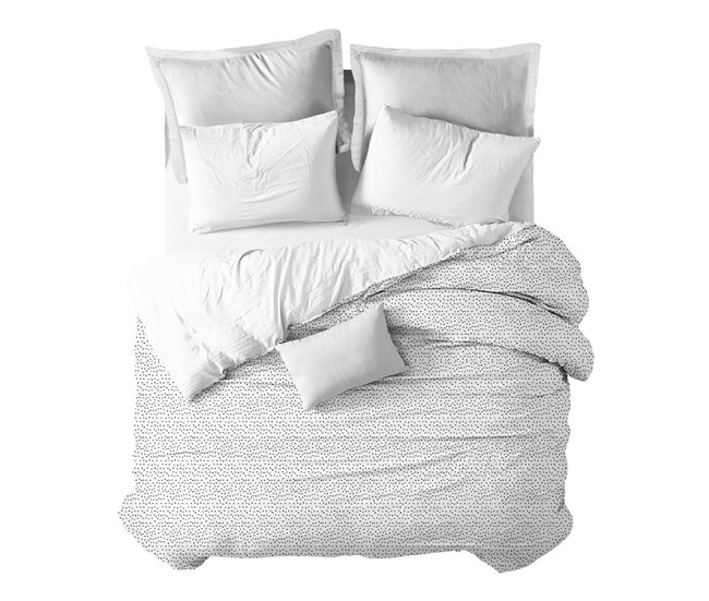 Conforama Funda Nórdica Dots Dots - Blanco - Cama90 (160X270)