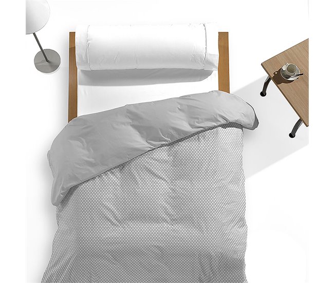 Conforama Funda nórdica estampada topos de poliéster-algodón 150x220cm