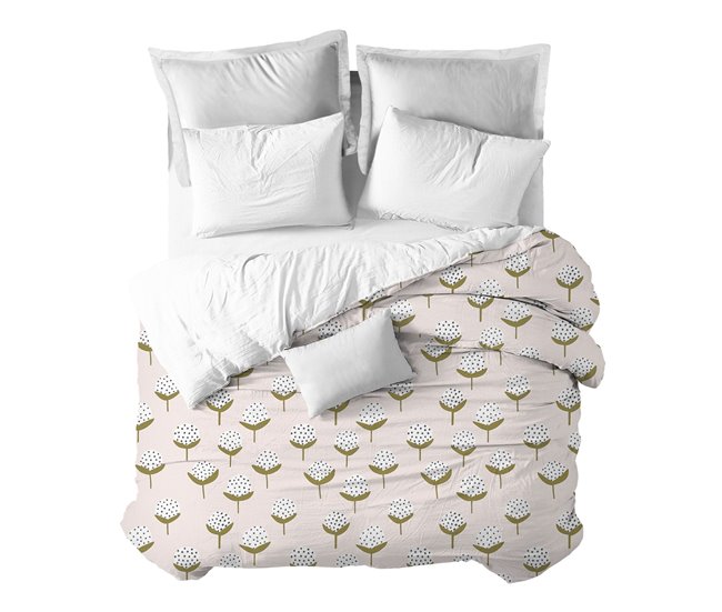 Conforama Funda nórdica Flor de - Beige - Cama90 (160X270)