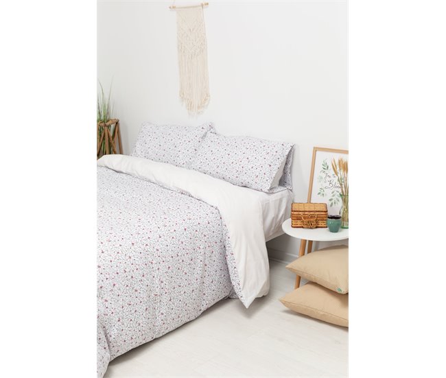 Conforama Funda Nórdica Florecitas Florecitas - Blanco - Cama90 (160X270)