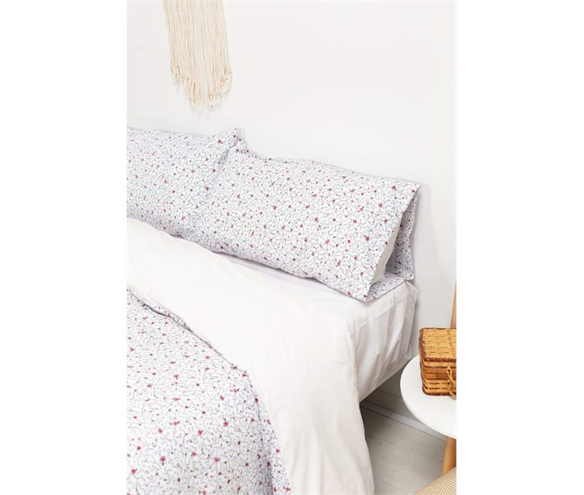 Conforama Funda Nórdica Florecitas Florecitas - Blanco - Cama90 (160X270)