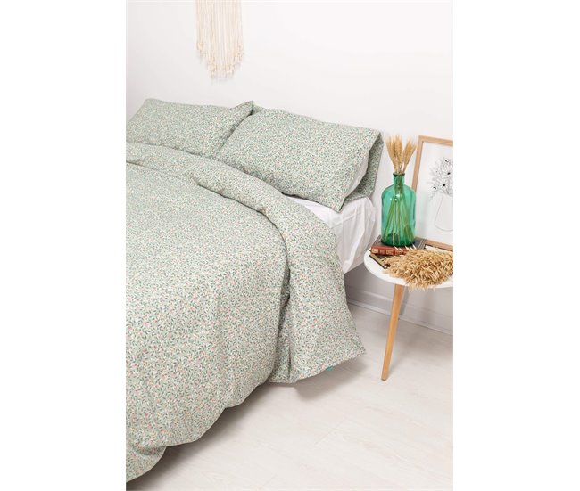 Conforama Funda Nórdica Flores Liberty Flores Flores Liberty - Verde - Cama90 (160X270)