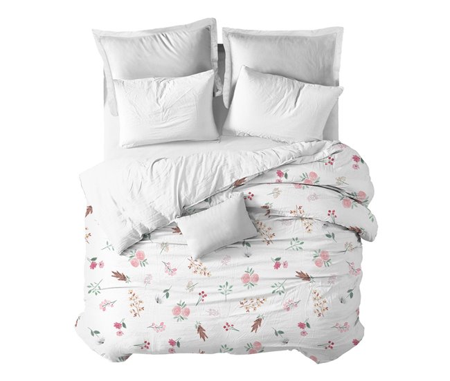 Conforama Funda nórdica Garden Garden - Blanco - Cama90 (160X270)