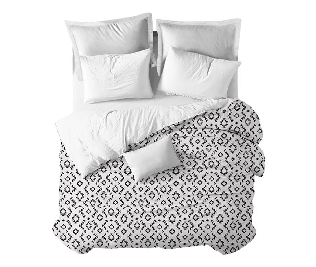 Conforama Funda nórdica Ikats Ikats - Blanco - Cama90 (160X270)