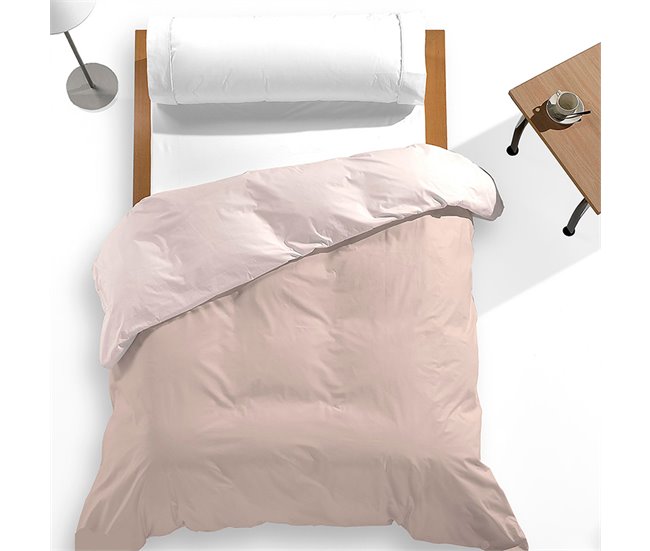 Conforama Funda nórdica lisa reversible de poliéster-algodón 260x240cm