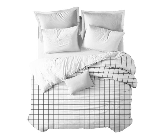 Conforama Funda nórdica Odin colección Scandi Odin - Blanco - Cama90 (160X270)