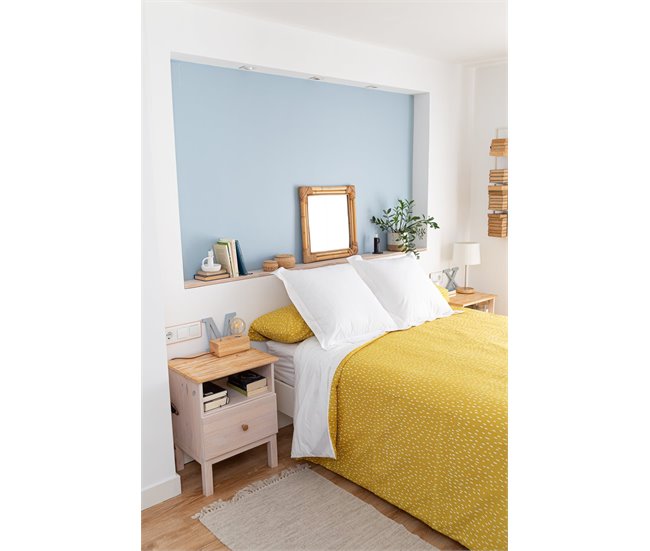 Conforama Funda Nórdica Rain Mostaza Rain - Amarillo - Cama90 (160X270)