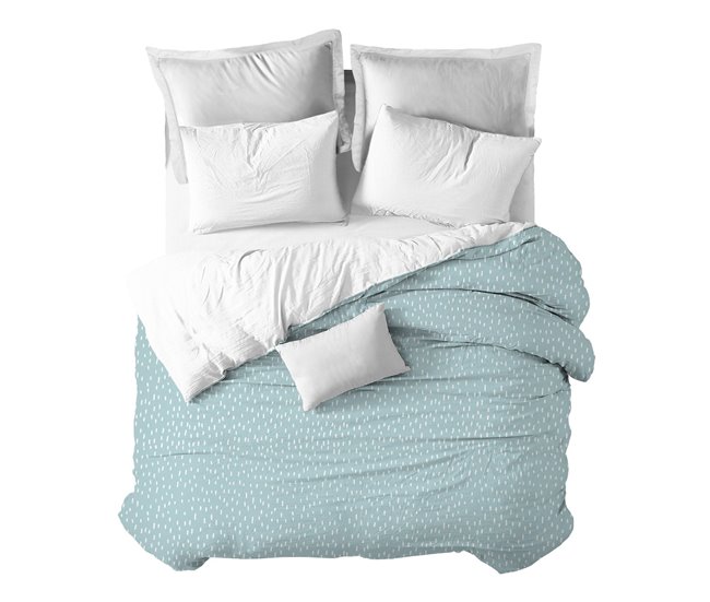 Conforama Funda nórdica Rain Rain - Azul - Cama90 (160X270)