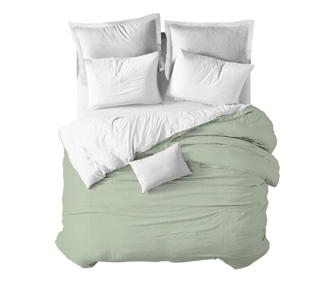 Conforama Funda nórdica Topos s Topos - Verde - Cama90 (160X270)