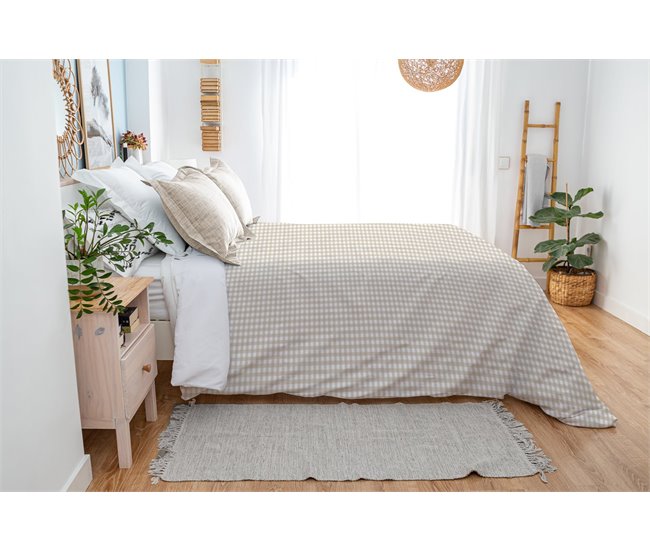 Conforama Funda Nórdica Vichy Vichy - Beige - Cama150 (240X270)