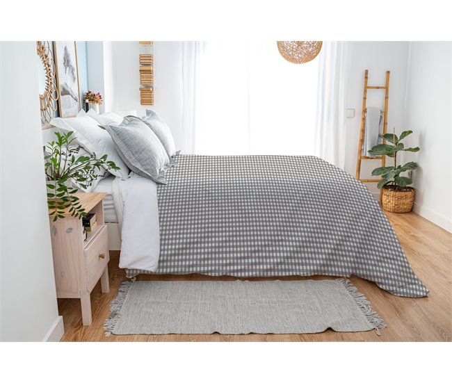 Conforama Funda Nórdica Vichy Vichy - Gris - Cama150 (240X270)