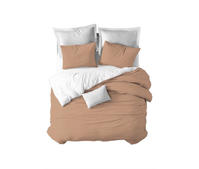 Conforama Funda nórdica Vichy Vichy - Marrón - Cama150 (240X270)