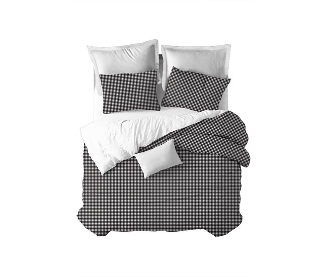 Conforama Funda nórdica Vichy Vichy - Negro - Cama150 (240X270)