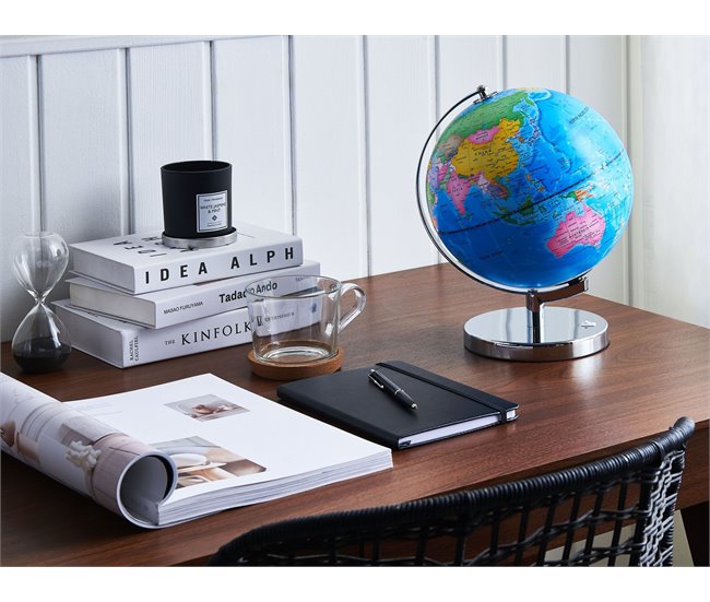 Conforama Globo Terráqueo LED Multicolor 30 Cm STANLEY