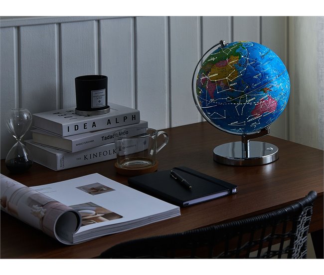 Conforama Globo Terráqueo LED Multicolor 30 Cm STANLEY