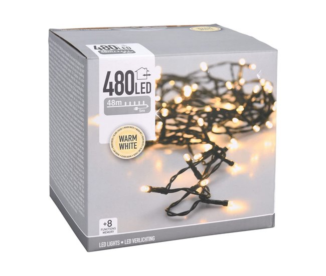 Conforama Guirnalda De Luces LED Blanco Blanco Cálido 53 M