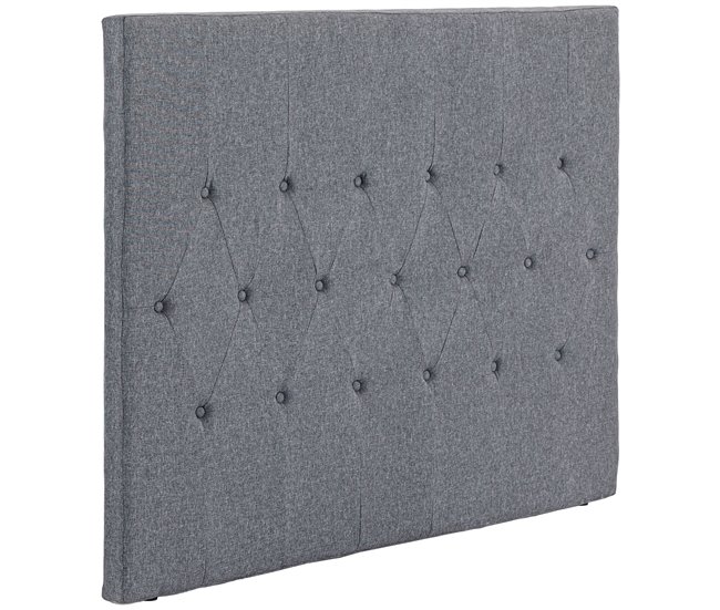 Conforama HOMCOM Cabecero de Cama 160 cm Cabezal de Cama Tapizado en Lino 2 Formas de Uso Vertical o Montado a la Pared Cabecero para Dormitorio Gris