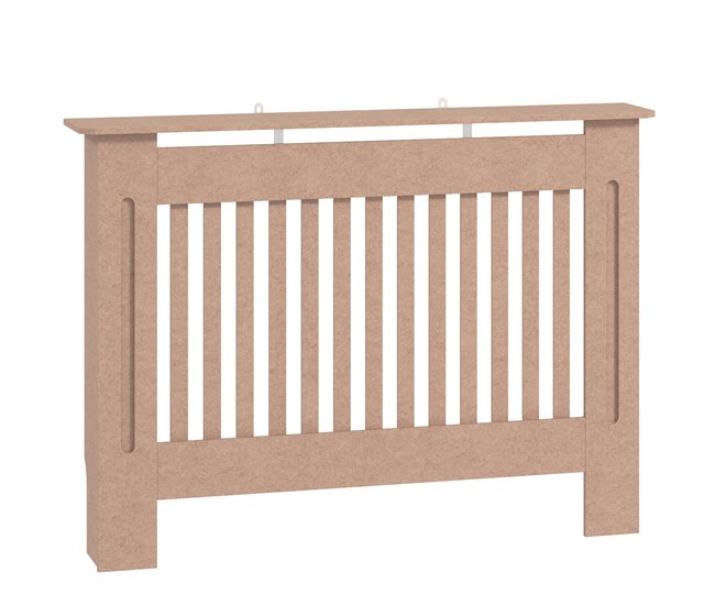 Conforama HOMCOM Cubre Radiadores Cubierta de Radiador Moderna Cubreradiador de MDF para Sala de Estar Dormitorio 112x19x81cm Madera Natural