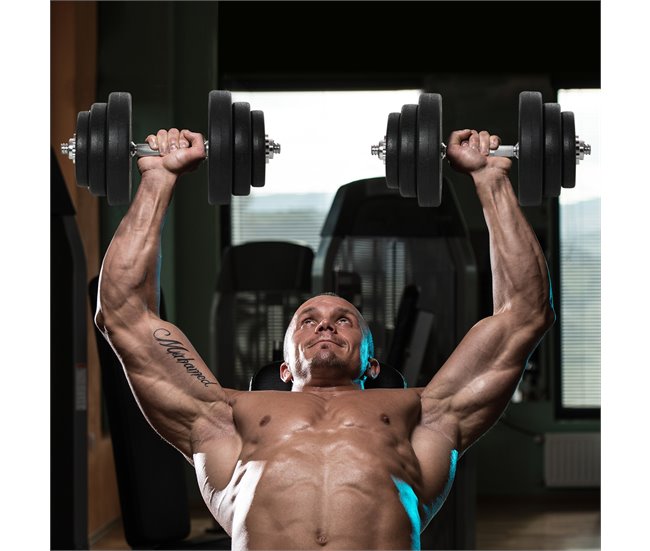 Conforama HOMCOM Juego De Mancuernas Pesas De Fitness 4x5 Kg 4x2 5 Kg 4x1 5 Kg Total 40 Kg Ajustable Profesionales Gimnasio Doméstico Y Musculación Con 2 Barras Ø25x450 Mm Acero Y Discos