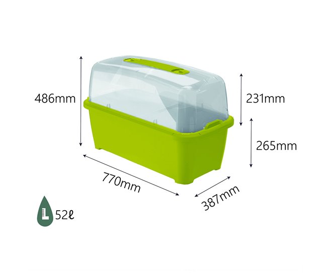 Conforama Huerto Urbano Con Invernadero De 52 Litros En Polipropileno 77 X 38 X 82 Cm Color Pistacho