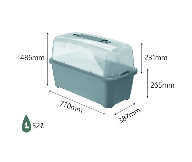 Conforama Huerto Urbano Con Invernadero De 52 Litros En Polipropileno 77 X 38 X 82 Cm Color Gris