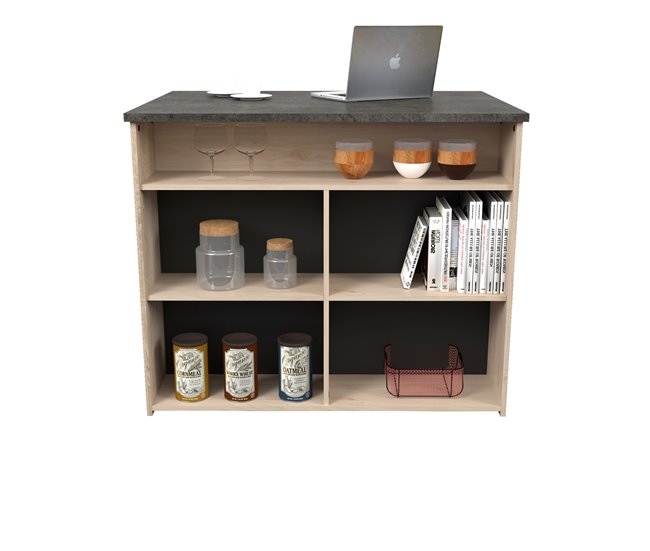 Conforama Isla Central FUMAY De 109 4cm Con 4 Huecos