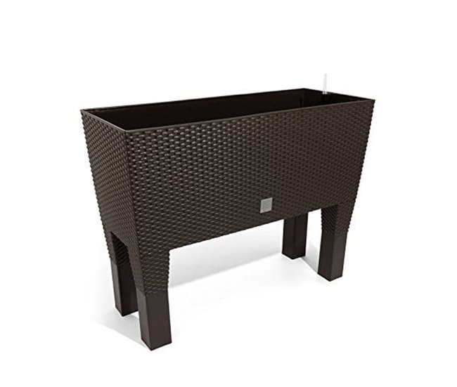 Conforama Jardinera C/patas Mod. Rato Jh 600. C/autorriego 60x25x46cm. Chocolate