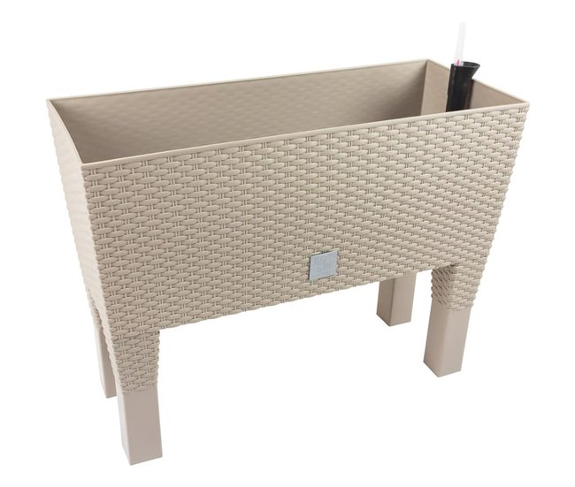 Conforama Jardinera c/ patas mod. rato jh 600. c/autorriego 60x25x46cm. blanco
