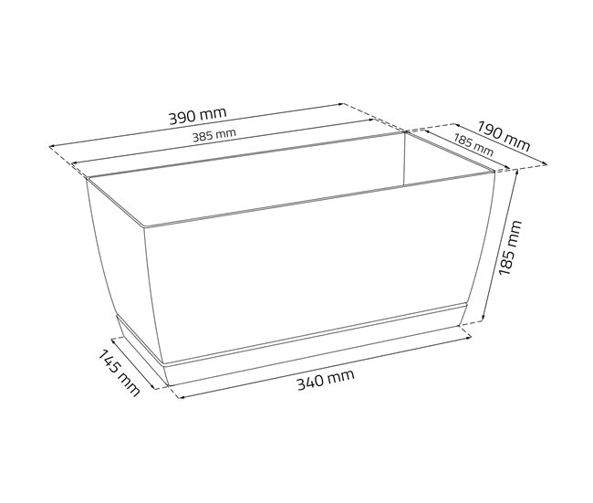 Conforama Jardinera De Plastico Coubi Case P En Color Blanco 39 (largo) X 19 (ancho) X 18 2 (altura) Cm