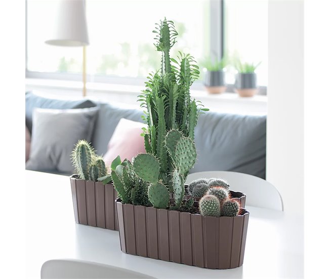 Conforama Jardinera Para Balcón BOARDEE BASIC 4 9L. Dimensiones (mm) 383x144x130 Color Blanco
