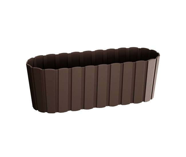 Conforama Jardinera para balcón BOARDEE BASIC 4 9L. dimensiones (mm) 383x144x130 color Marrón