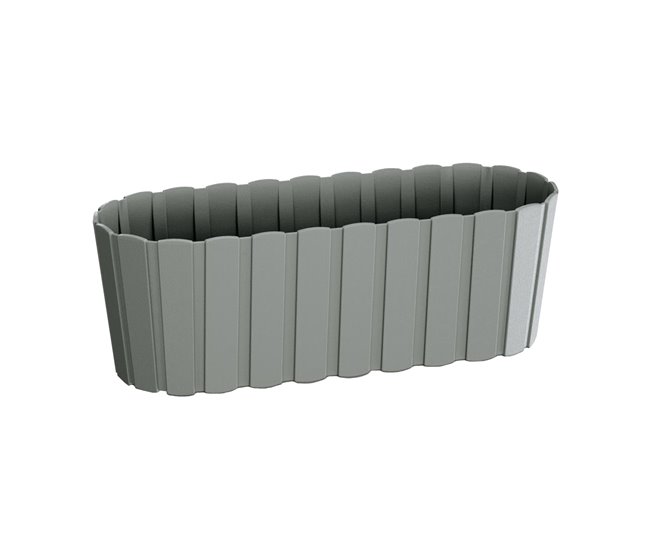 Conforama Jardinera para balcón BOARDEE BASIC 4 9L. dimensiones (mm) 383x144x130 color Gris piedra