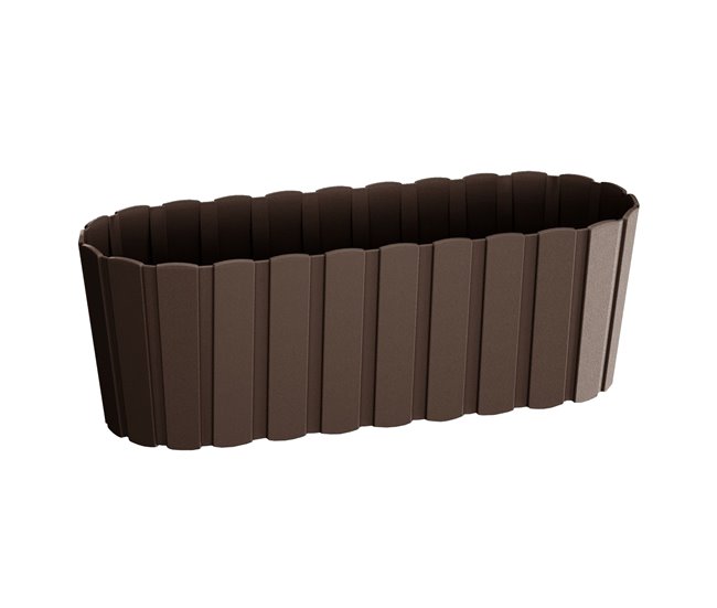Conforama Jardinera para balcón BOARDEE BASIC 7 9L. dimensiones (mm) 587x144x130 color Marrón