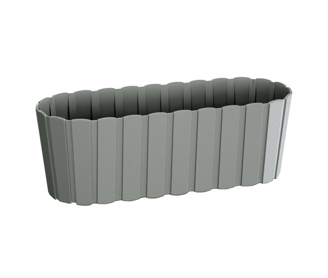 Conforama Jardinera para balcón BOARDEE BASIC 7 9L. dimensiones (mm) 587x144x130 color Gris piedra