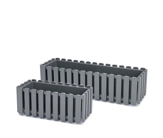 Conforama Jardinera Para Balcón BOARDEE FENCYCASE Dimensiones (mm) 580x180x162 Color Gris Piedra