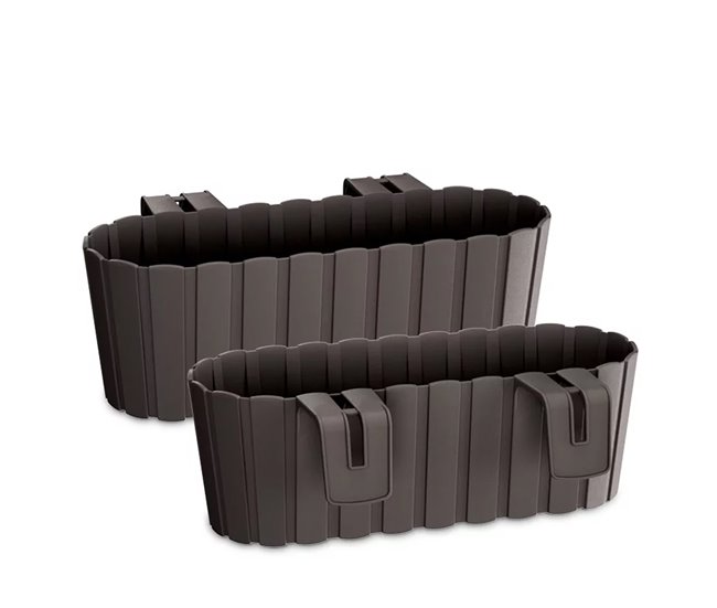 Conforama Jardinera Para Balcón BOARDEE HOOK 4 9L. Dimensiones (mm) 383x212x130 Color Marrón