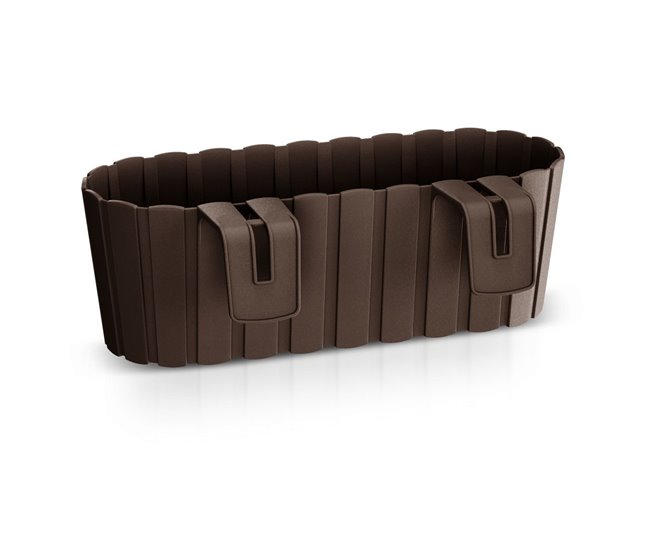 Conforama Jardinera para balcón BOARDEE HOOK 4 9L. dimensiones (mm) 383x212x130 color Marrón