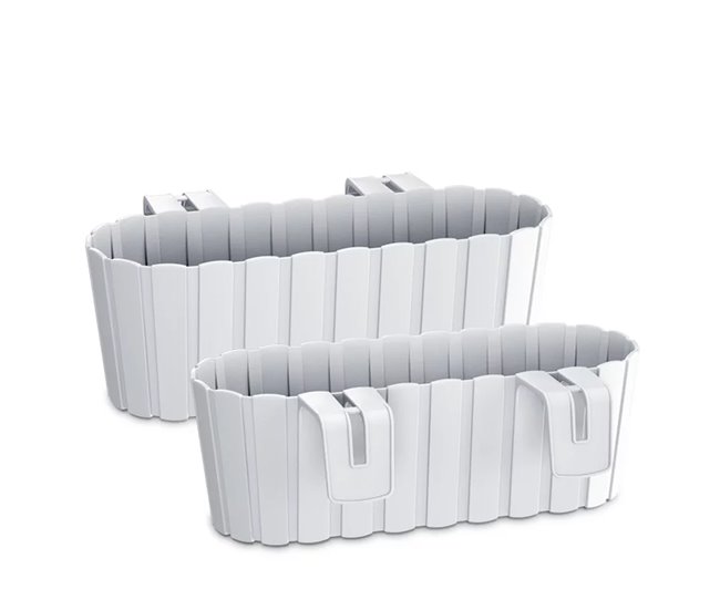 Conforama Jardinera Para Balcón BOARDEE HOOK 4 9L. Dimensiones (mm) 383x212x130 Color Blanco