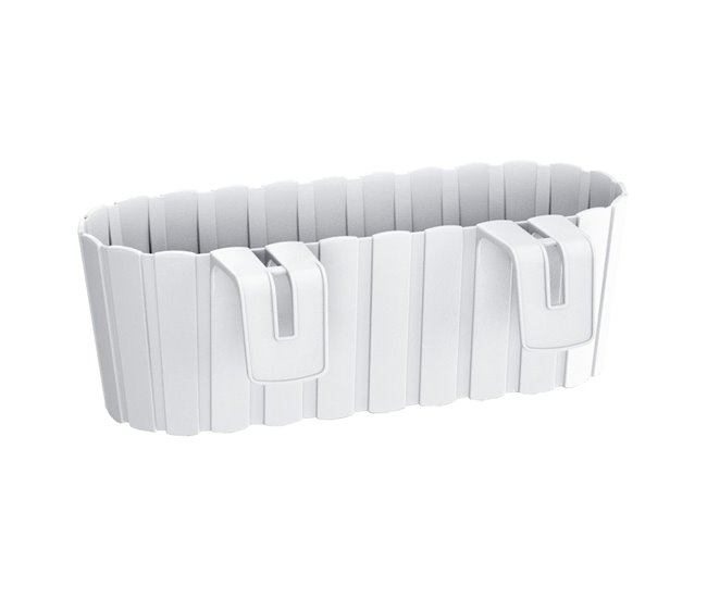 Conforama Jardinera para balcón BOARDEE HOOK 4 9L. dimensiones (mm) 383x212x130 color Blanco