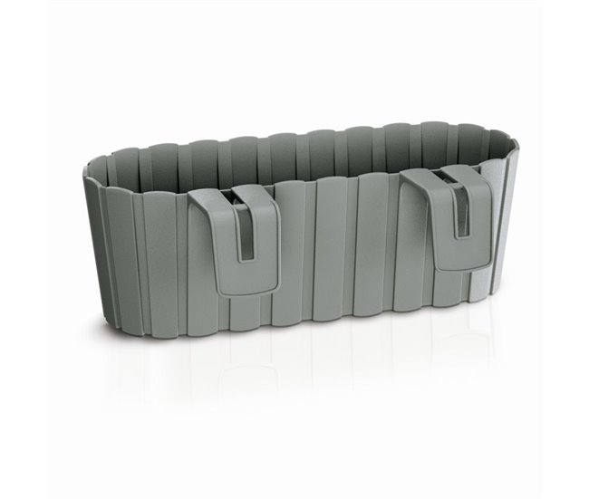 Conforama Jardinera para balcón BOARDEE HOOK 4 9L. dimensiones (mm) 383x212x130 color Gris piedra