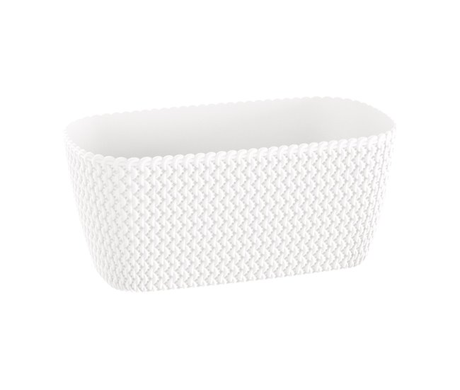 Conforama Jardinera Para Balcón Splofy Case 4L. Dimensiones (Mm) 297X145X133 Color Blanco