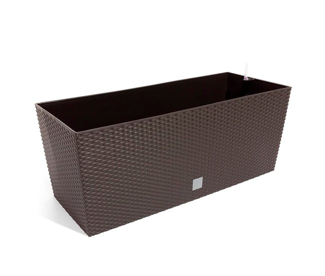 Conforama Jardinera Rato 30 litros con riego en color chocolate 60 x 25 x 24 cm