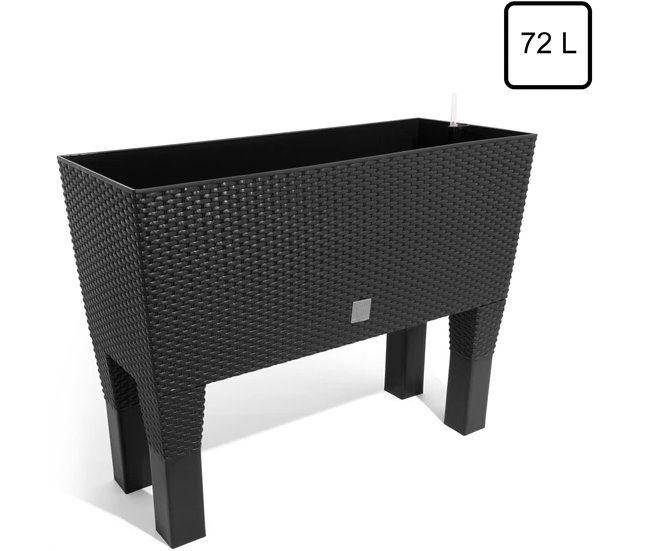 Conforama Jardinera Rato 72 Litros Con Riego En Color Antracita 80 X 33 X 65 Cm Con Patas