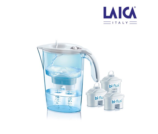 Conforama Jarra Filtrante LAICA Bi-Flux J9047WS Pack Filtros X 3 Transparente Polipropileno (2 3 L)