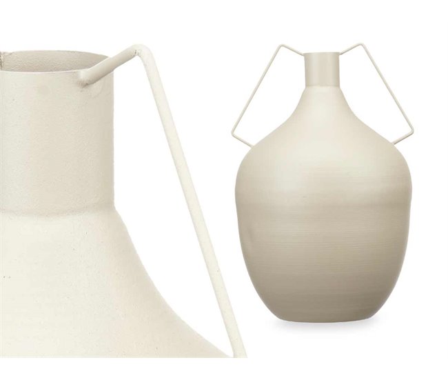 Conforama Jarrón BOTELLAN En Acero 40cm Color Crema Pastel Marca CONFORAMA