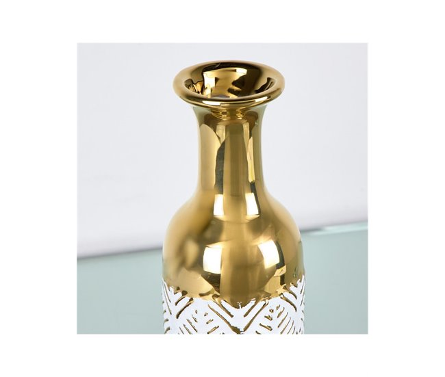 Conforama Jarrón Decorativo Cerámica Presume De Casa Alodie 10*36*10 Dorado Cerámica